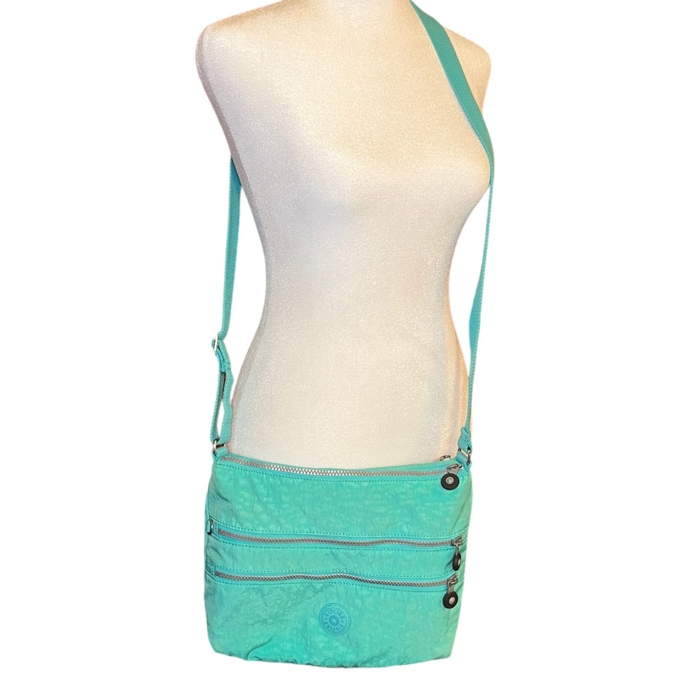 Kipling Turquoise Adjustable Crossbody Purse- 12x 10